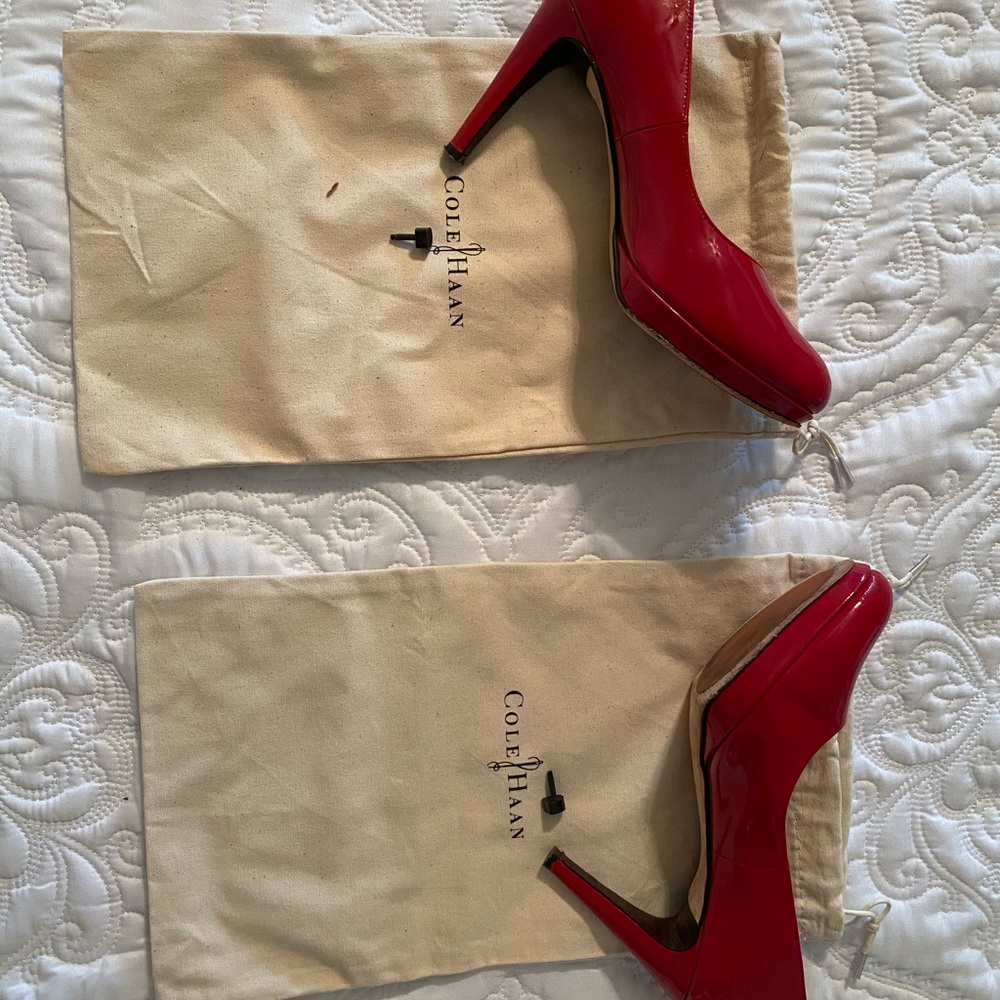 Red Cole Haan Nike Air heels.